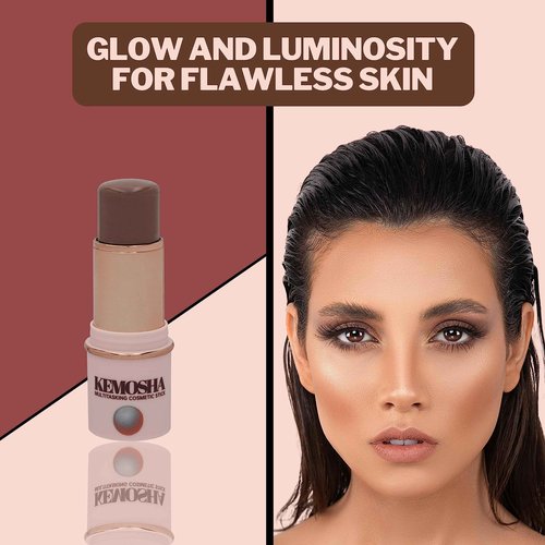 KEMOSHA Kemostick Perk – Creamy and Luxurious Liquid Contour Stick – Vegan Cream Contour Balm for All Skin Types – Lightweight Formula with Quick Application – Sweatproof Contour Wand