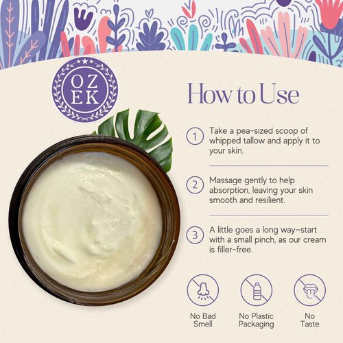 Ozek Beef Tallow for Skin - Whipped Tallow Balm
