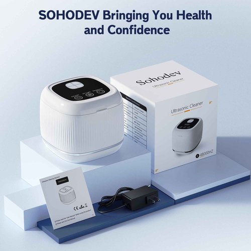 2025 upgraded 3-in-1 version Ultrasonic Retainer Cleaner Machine, degassing technology+ultrasonic+UV, with a 5-fold increase in cleaning efficiency for Dentures, Mouth Guards, Braces, Jewelry