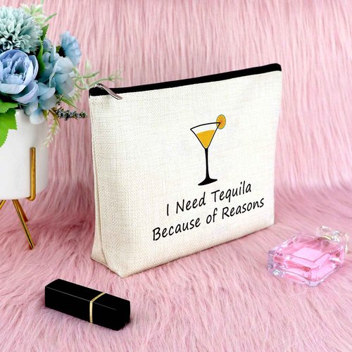 Tequila Gifts for Women Makeup bag for Women Tequila Lover Gift Ideas Cosmetic Bag Drinking Lovers Presents Funny Birthday Valentines Day Housewarming Presents for Best Friends Travel Cosmetic Pouch