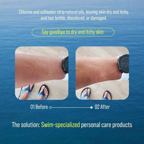 TRIHARD Chlorine Removal Body Wash, Protects and Hydrates Sensitive Skin from Pool and Ocean, Pool Essentials for Post Swim Chlorine Skin Protection (Pack of 2)