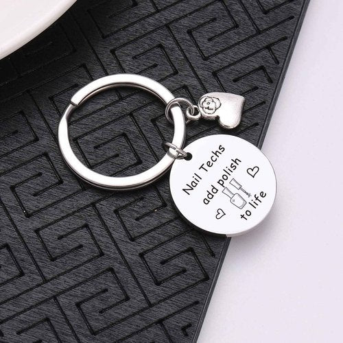 RSZOTW Nail Technician Jewelry Cosmetology Jewelry Manicurist Artist Gift Nail Stylist Gift Nail Tech Keychain