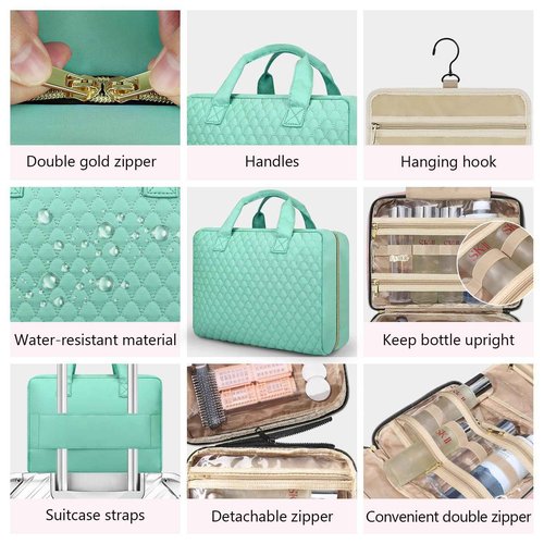 urophylla Detachable Travel Toiletry Bag for Women - Large Toiletry Bags for Traveling Women - Hanging Makeup Cosmetic Bag, Organizer for Travel Accessories Cruise Essential - Travel Size Toiletries