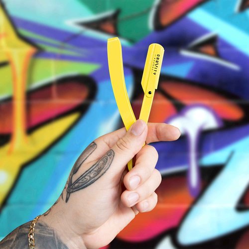 Professional Straight Razor Bundle - Stainless Steel Straight Razor Kit with 20 Gravity Premium Blades ("The OG", Kingsman)