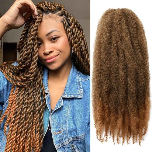 Marley Twist Braiding Hair-24Inch 8packs Cuban Twist Hair Soft Marley Hair for Black Women (T27, 24 Inch (Pack of 8))