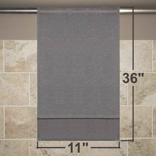 Mayberry Health and Home Extra Long (36 Inches) Exfoliating Bath Cloth (2 Pack) Gray Nylon Bath Towel, Stitching on All Sides for Added Durability