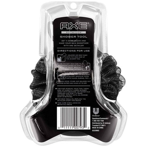 AXE Shower Tool Skin Cleanser for Smoother Skin Detailer Exfoliates & Gently Cleanses One Size, (Pack of 1)