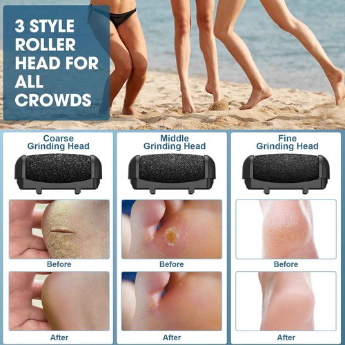 Electric Callus Remover for Feet - Larger Grinding Head&3Speed, Foot Care Pedicure Callus Shaver Foot Scrubber Deadskin Remover, Waterproof Pedicure Tool Foot File for Deadskin Dry Crack Skin Calluses