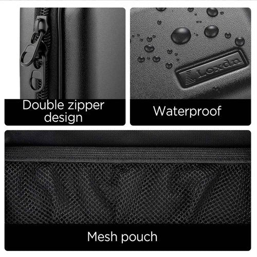 Loxdn EVA Hard Case for Meridian/MANSPOT Shaver Groin & Body Hair Trimmer - Men's Grooming Organizer Storage Bag for Electric Razor and Accessories - Case Only (Blue)