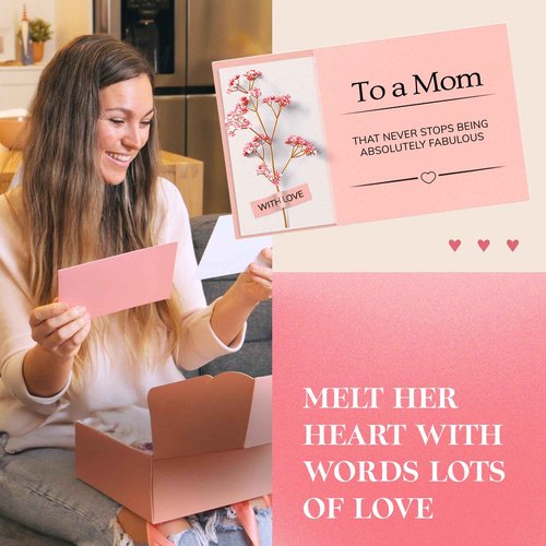 Luxvine Best Mom in the World Mothers Day Gifts Set - Gifts for Mom from Daughter Son Relaxing Gifts for Women Set – Gift for Any Occasion – Mom Birthday Gifts Box – Gift Box for Mother's Day