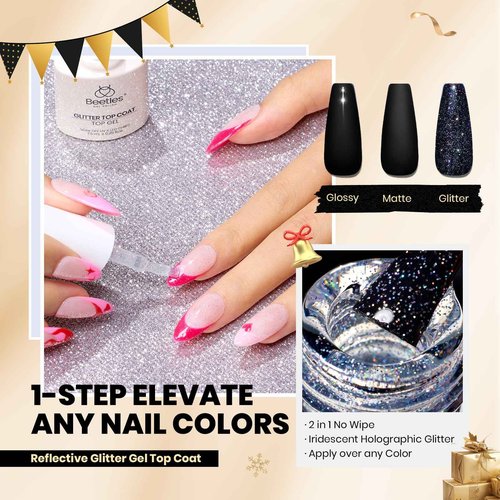 beetles Gel Polish 44pcs Winter Gel Nail Polish Set 36 Colors Brown Burgundy Red Blue Purple Green Black White with Base Top Coat UV LED Needed Salon DIY at Home Christmas Gift for Women Colorful Muse