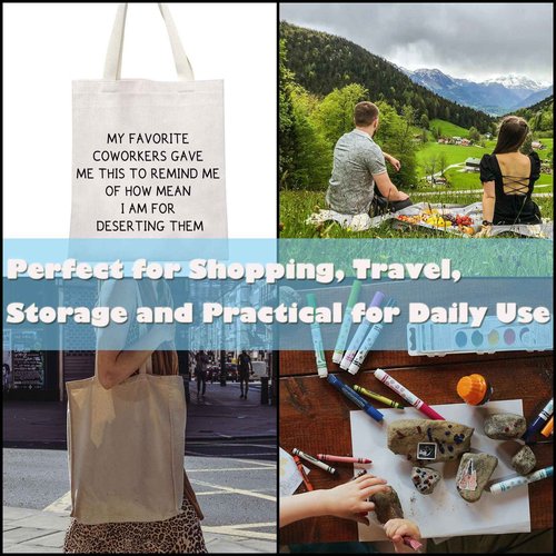 GJTIM Women's Favorite Coworkers Tote Makeup Bag - Canvas Zipper Tote - 9.2" x 6.8" x 2" - 3D Printed Design - Versatile Work Gift
