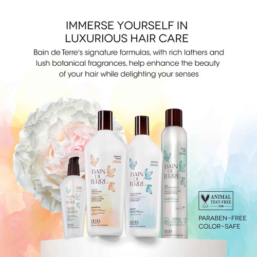 Bain de Terre Jasmine Moisturizing Conditioner, Rich Hydration for Dry Hair, with Argan & Monoi Oils, Paraben-Free, Color-Safe, Vegan, 33.8 Fl Oz