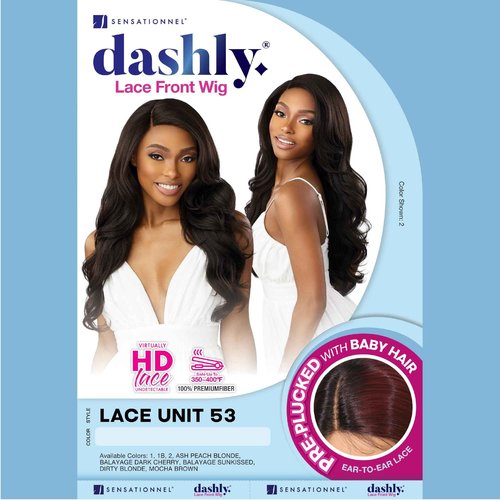 Sensationnel Dashly Lace Front Wig - Unit 53 Hand Tied Laceparting Ear to Ear Synthetic (BALAYAGEDARKCHERRY)