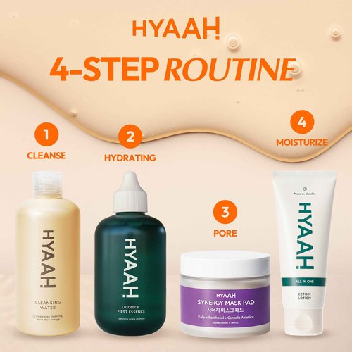 HYAAH All-in-one Ectoin Lotion - Korean Face Moisturizer with Ectoin, Squalane and Ceramide - Hydrating, Pore Care, Barrier Strengthening - Gentle on All Skin Types, 3.38 fl.oz.