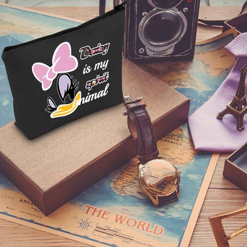 CMNIM Duck Lover Gift Duck Makeup Cosmetic Bag Duck Big Face Character Zipper Pouch Bag Animal Lover Gift for Best Friend
