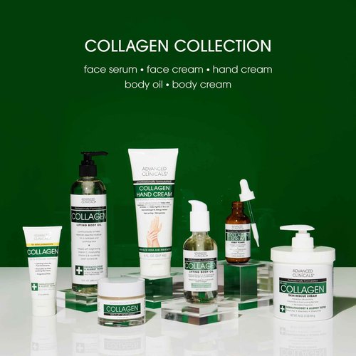 Advanced Clinicals Hydrating Collagen Oil For Body & After Shower | Visible Anti Aging Moisturizing Collagen Body Oil For Women & Men Helps Soften Appearance Of Crepe Skin & Wrinkles, 3.8 Fl Oz, 2pc