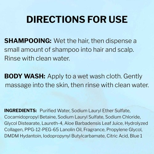McKesson Body Wash and Shampoo - 1  Gallon Bulk Refill Full Body Wash with Aloe, Summer Rain Scent - Sensitive Skin & Hair 2‑in‑1
