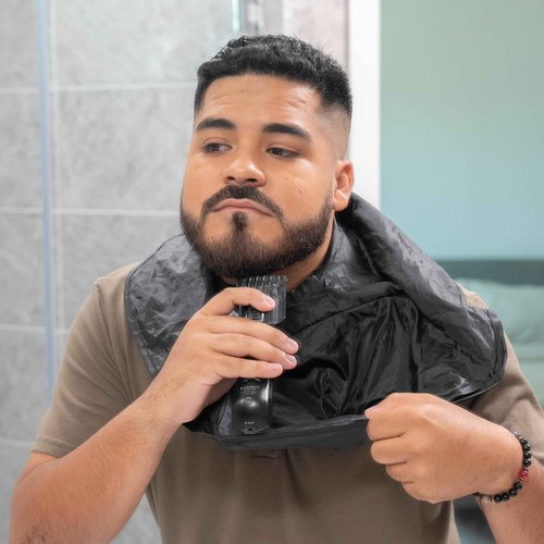 GROOMATE Beard Apron Premium, Beard Trimmer Catcher, Portable Non-Stick, Waterproof Hair Catcher, Shaving Apron Grooming