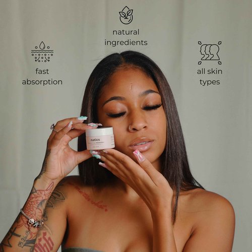 Natics Nourish Daily Face Moisturizer – Instant Hydration & Barrier Repair with Natural BHA & Prebiotics – Vegan, Cruelty-Free, TSA-Friendly Travel Size, for Sensitive, Oily & Acne-Prone Skin (1 oz)
