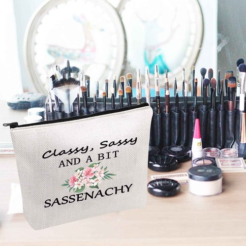 TV Show Inspired Gift Classy, Sassy And A Bit Sassenachy Zipper Pouch Cosmetics Bag For Fans (A Bit Sassenachy bag)