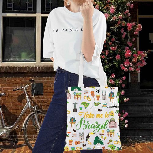 LEVLO Brazil Culture Travel Cosmetic Bag - World Cup Souvenir Gift Zipper Pouch For Traveler