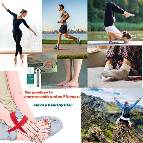 Ingrown Toenail Corrector & Removal Kit - at Home Treatment for Ingrown Toenails, Titanium Alloy Ingrown Toenail Treatment Tools, Nail Tools Designed for Curved Nail Repair Suitable for Men Woman