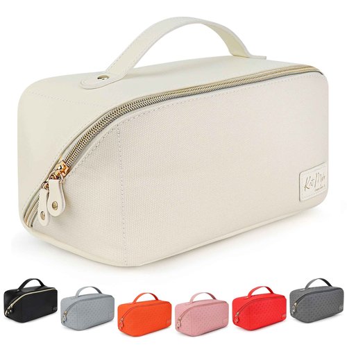 KAT MYHR Large Capacity Travel Cosmetic Bag - Waterproof Makeup Organizer Cosmetics Make Up for Women Cute