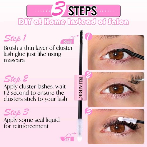 Ruairie Bond and Seal Lash Glue - Strong Hold, Waterproof, Eyelash Clusters