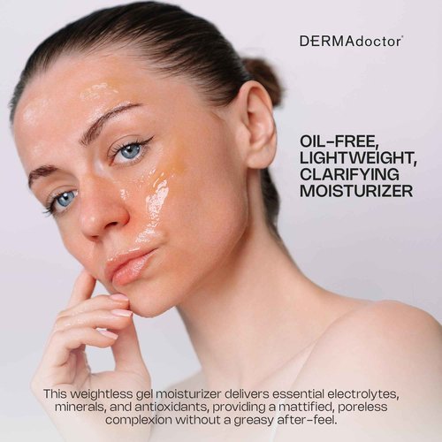DERMAdoctor Picture Porefect Dermatologist Formulated Oil Free Facial Moisturizer, Pore Minimizer for Acne or Oily Skin, Daily Face Lotion for Men & Women with Zinc & Copper Peptides - 1.69 oz