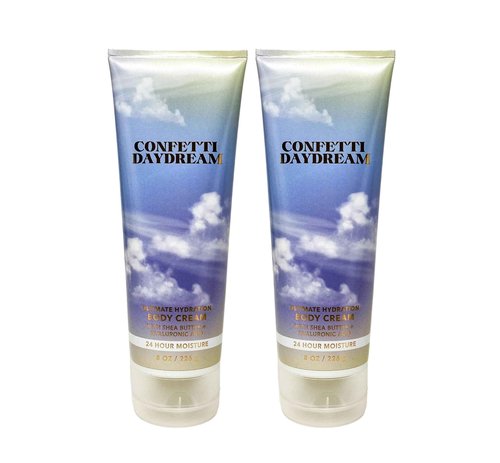 Bath & Body Works Ultimate Hydration Body Cream Pack of 2 (Confetti Daydream),8.0 fluid_ounces