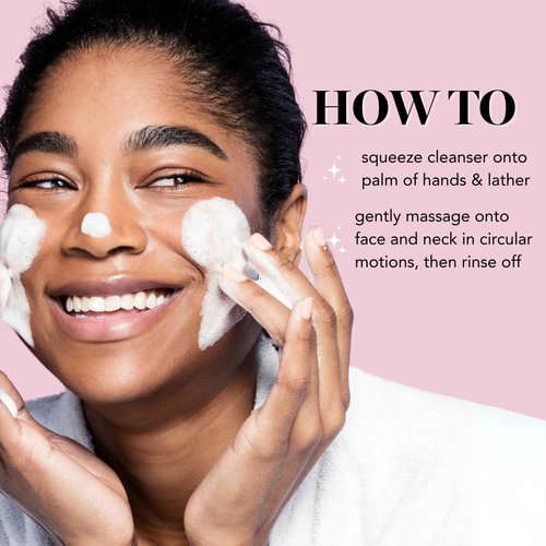 Saturday Skin Face Cleanser Hydrating Foam Cleanser Natural ingredients Anti-aging | Makeup Remover and Face Wash | Fragrance Free Ideal for Sensitive, Dry Skin Korean Skincare