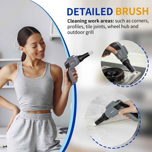 MR.SIGA Electric Spin Scrubber Detailed Brush Refills, 3 Pack