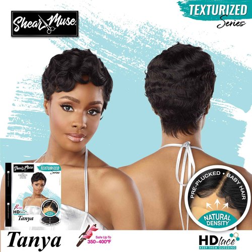 Sensationnel Shear Muse Lace Wig - Tanya Deep Laceparting Hand Tied Ready to Wear Synthetic Prestyled Units (BEIGEBLONDE)