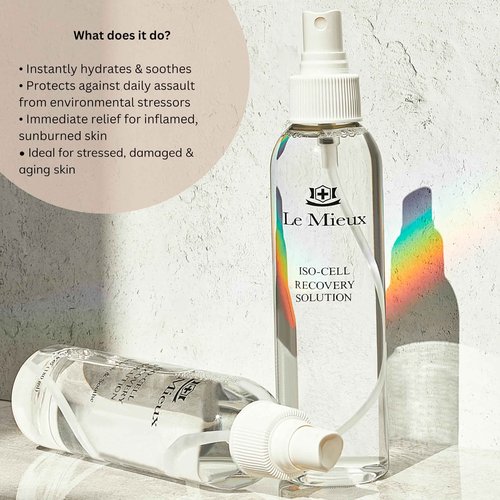 Le Mieux Iso-Cell Recovery Solution Facial Toner - Soothing Face Mist, Hydrating Amino Acid & Mineral Spray to Help Calm Post-Treatment Skin, No Parabens or Sulfates (6 oz / 180 ml)