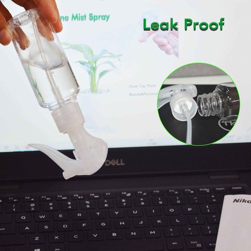 KwoKmarK Small Spray Bottles, Hair Spray Bottle 3.5oz/100ml Clear Plastic Fine Mist Travel Size Mini Empty Bottle Set Refillable Reusable Liquid Container for Essential Oils Water Squirt (2 Pack)