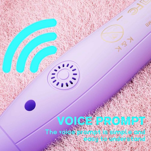 K&K 1.5 inch Volumizing Brush Heated Curling Ceramic Tourmaline Ionic Curling Iron Quick Heating Makes Hair Silky Smooth Dual Voltage Travel-Friendly Straightening Round Design (Purple, 1.5 Inch)