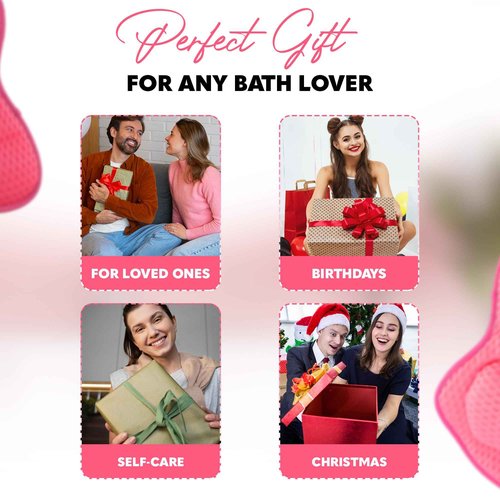Bath Pillow for Tube - Relaxing Bath Pillows for Head and Neck, Relaxation Gifts for Women, Bathtub Pillow with Suction Cups, Spa Day Essentials, Bath Tub Accessories