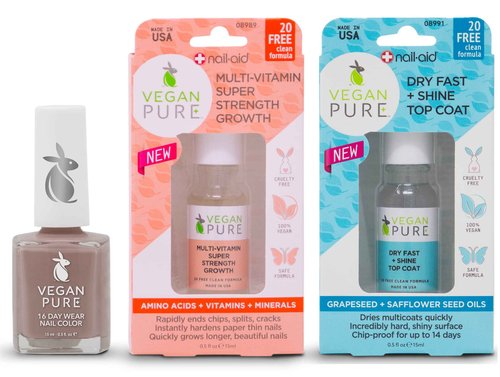 Vegan Pure - Instant Outmeal/Multivitamin Strength Growth/ Dry Fast + Shine Top Coat