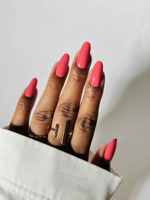 LONDONTOWN Blush Red Crème Nail Polish, Flushed Cheeks lakur, Vegan Chip-Resistant Long-Lasting Nail Lacquer, 40 fl oz (Pack of 2)
