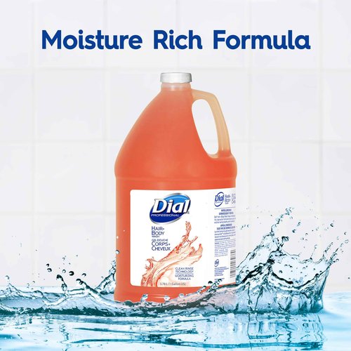 Dial Professional Hair Shampoo + Body Wash, 1 Gallon, 128 Fl Oz
