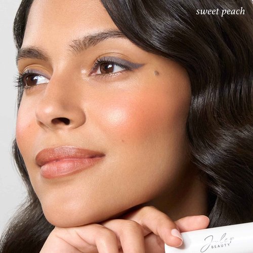 Julep Skip The Brush Cream to Powder Blush Stick Trio - Blendable and Buildable Color - 2-in-1 Blush and Lip Makeup Stick, Neutral Bronze, Sheer Glow, Sweet Peach