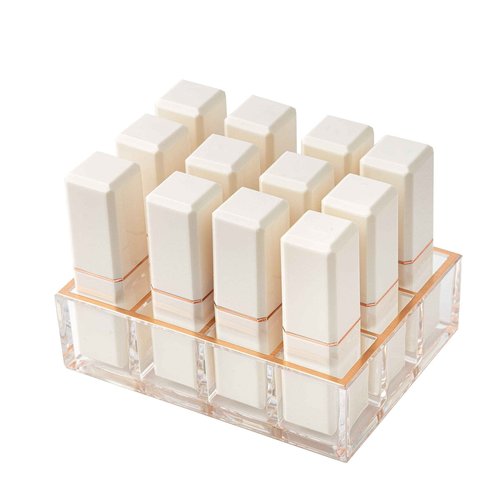 Moosy Life Moonlight Rose Gold Acrylic Lipstick Holders and Organizers, 12 Slots, ML04