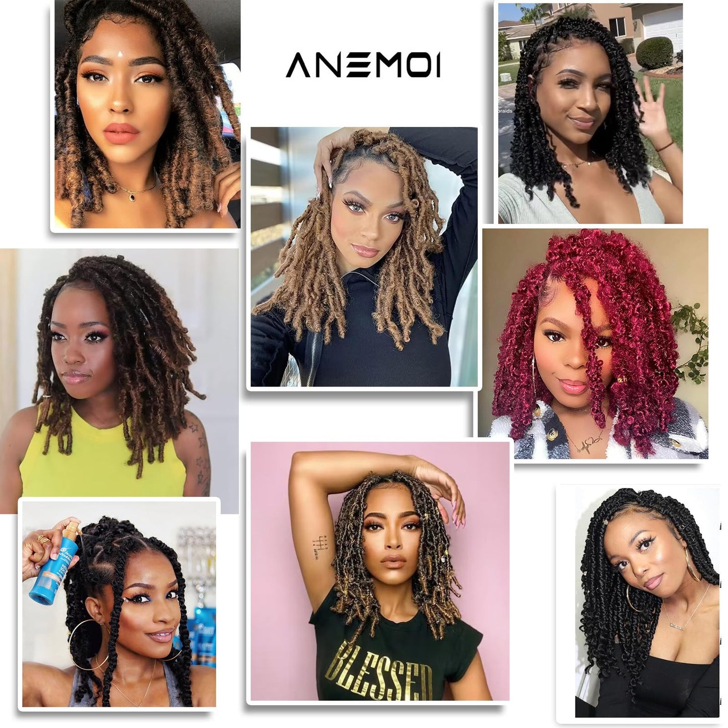 Two Tone Marley Twist Hair, 16 Inch 7 Packs Springy Afro Kinky Braiding Hair For Crochet Braids,Pre-Fluffed Spring Twist Hair, Twisted Up Marley Hair For Women Crochet Twists(16inch,7packs,T30#)