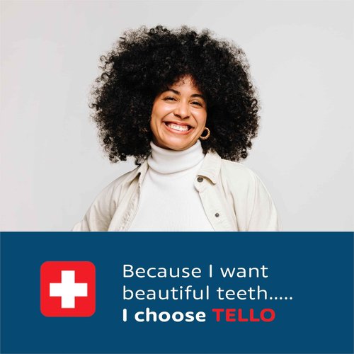 TELLO Adult Soft Ortho Toothbrush for Gentle Cleaning with Ergonomic Handle, Made in Switzerland, Colors Vary, 6-Pack