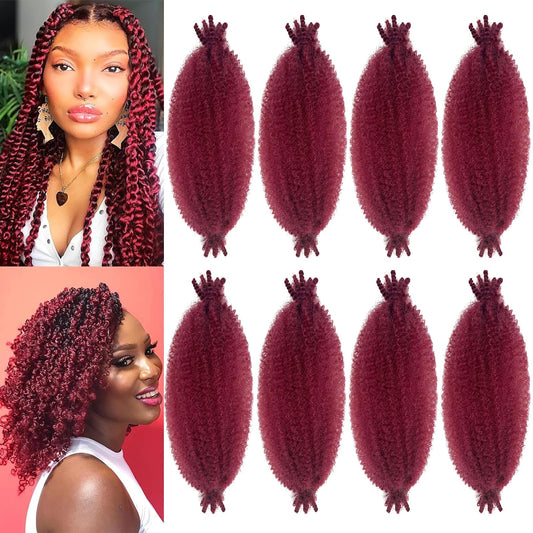 Marley Twist Braiding Hair, Pre-Separated Springy Afro Twist Hair Kinky Twist Crochet Hair Braids for Distressed Soft Locs Spring Twist Hair for Women (Bug#, 12 Inch(Pack of 8))