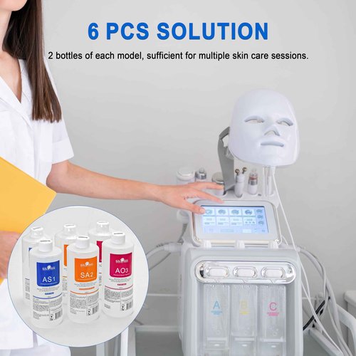 Elitzia 2 Set of Aqua Peeling Solution Hydro Facial Dermabrasion Machine Aqua Peel Serum Skin Care AS1 SA2 AO3 for Face Cleansing & Moisturizing 400ml/14.1Fl.oz (Set of 3 Bottles) ETYYS123
