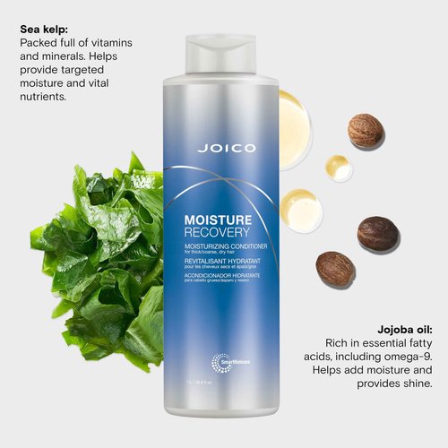 Joico Moisture Recovery Moisturizing Conditioner | For Thick, Coarse, Dry Hair | Restore Moisture, Smoothness, Strength, & Elasticity | Reduce Breakage | With Jojoba Oil & Shea Butter | 33.8 Fl Oz