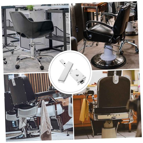 MERRYHAPY Salon Chair Headrest Bracket Replacement Durable Iron Headrest Support for Barber and Salon Chairs Ergonomic Design for Comfortable Use Easy Installation Barber Chair Accessory