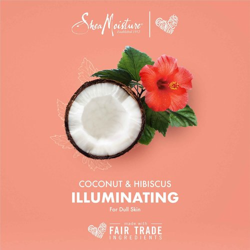 SheaMoisture Bath, Body & Massage Oil, Coconut & Hibiscus, 2-Pack – Illuminating Moisturizer for Dry Skin, 8 Oz Ea